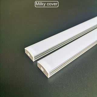 Aluminum LED Profile Channel 50cm For 5730 2835 LED Strips Office Light With Milky Or Clear PC Cover End Caps Frontier General Hardware