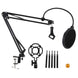 Promotion NB 35 Microphone Scissor Arm Stand and Table Mounting Clamp&NW Filter Windscreen Shield & Metal Mount Kit|Mic Stand