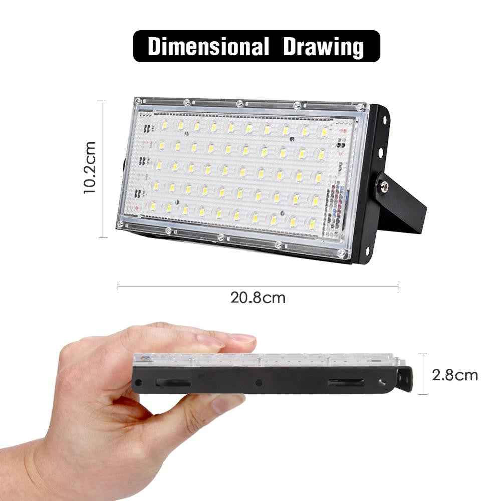 2pcs LED Flood Light 50W Outdoor Wall Reflector Lamp Street Garden Floodlight Waterproof IP65 Spotlight Lighting AC 220V 240V|Floodlights