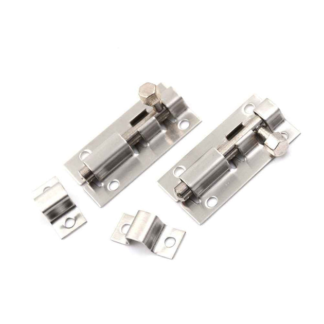 2pcs/lot 2 Inch Length Stainless Steel Door Latch Sliding Lock Barrel Bolt Silver Door Latch Bolts|door latch bolt|latch boltbarrel bolt