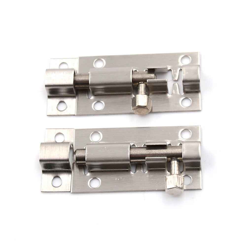 2pcs/lot 2 Inch Length Stainless Steel Door Latch Sliding Lock Barrel Bolt Silver Door Latch Bolts|door latch bolt|latch boltbarrel bolt