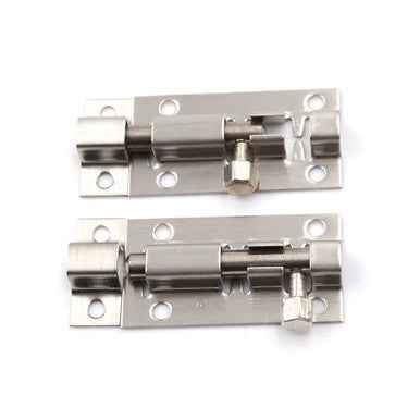 2pcs/lot 2 Inch Length Stainless Steel Door Latch Sliding Lock Barrel Bolt Silver Door Latch Bolts|door latch bolt|latch boltbarrel bolt