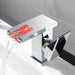 XUNSHINI LED RGB color change Waterfall Bathroom Basin Faucet Bathroom Mixer Tap Sink Faucet Single Handle Toilet Mixer Tap|Basin Faucets