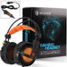 SADES USB 7.1 Stereo wired gaming headphones game headset over ear with mic Voice control for laptop computer gamer|Phone Earphones & Headphones