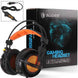 SADES USB 7.1 Stereo wired gaming headphones game headset over ear with mic Voice control for laptop computer gamer|Phone Earphones & Headphones