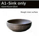 Bathroom Sinks Art Ceramic Vessel Imitation stone Washing Basin Bowl For Bathroom Or Balcony Restoring Ancient Ways Sink AM855|Bathroom Sinks
