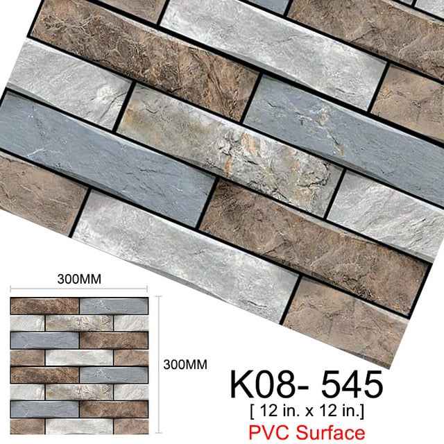 Kaguyahime 3D Self Adhesive Wallpaper Mosaic Tiles Wall Stickers Waterproof Stickers Decoration Wall Panel Kitchen Home Decor|Wall Stickers