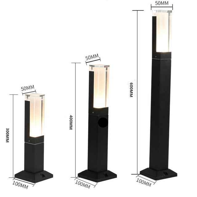 Outdoor human body induction waterproof LED garden lawn lamp modern aluminum outdoor garden villa landscape lawn street lamp|Path Lights