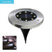 8/10/12LED Solar Power Buried Light Under Ground Lamp Outdoor Path Way Garden Decking White Warm White Light Landscape Lights|Outdoor Landscape Lighting