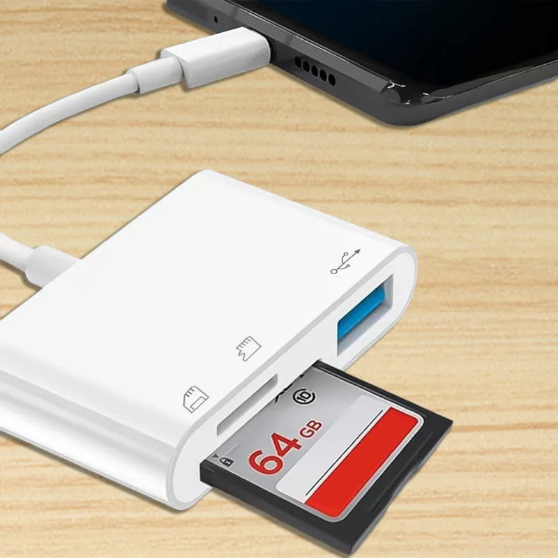 3in1 Type C Micro Adapter OTG Card Reader For TF SD Memory Cards USB C For MacBook Huawei Samsung Xiaomi Frontier General Hardware