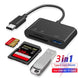 3in1 Type C Micro Adapter OTG Card Reader For TF SD Memory Cards USB C For MacBook Huawei Samsung Xiaomi Frontier General Hardware