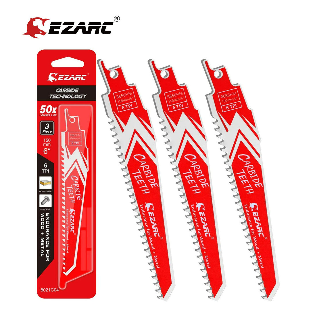 3Pcs carbide reciprocating saw blade