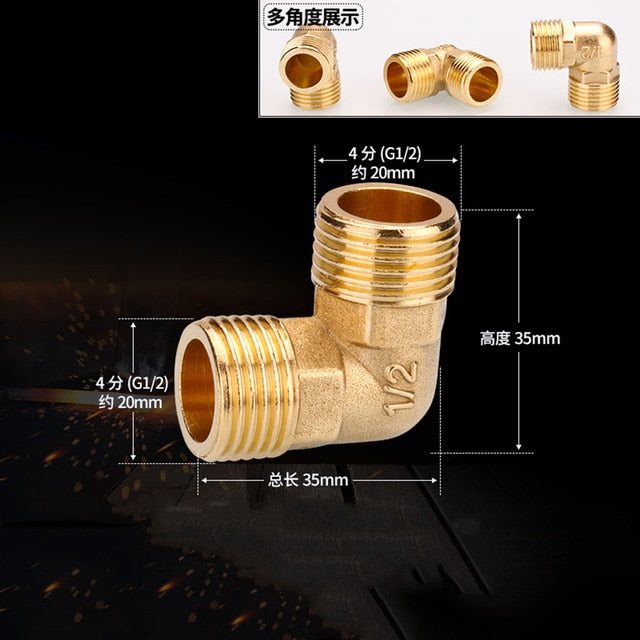 1/2" 3/4" BSP Female Male Thread Tee Type Reducing Copper Elbow Butt joint Adapter Adapter Coupler Water Pipe Plumbing Fittings|Pipe Fittings - Frontier General Hardware