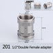 1/2" 3/4" BSP Female Male Thread Tee Type Reducing Stainless steel Elbow Butt joint adapter Adapter Coupler Plumbing fittings|Pipe Fittings - Frontier General Hardware