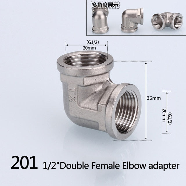 1/2" 3/4" BSP Female Male Thread Tee Type Reducing Stainless steel Elbow Butt joint adapter Adapter Coupler Plumbing fittings|Pipe Fittings - Frontier General Hardware