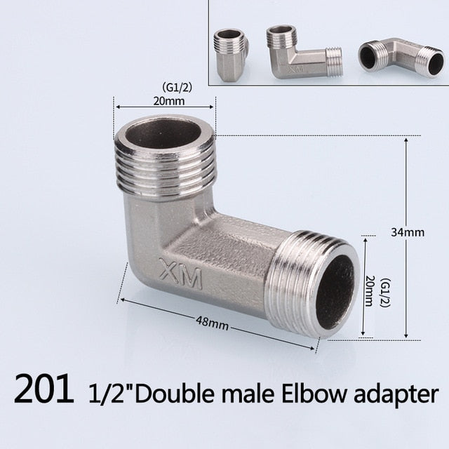 1/2" 3/4" BSP Female Male Thread Tee Type Reducing Stainless steel Elbow Butt joint adapter Adapter Coupler Plumbing fittings|Pipe Fittings - Frontier General Hardware
