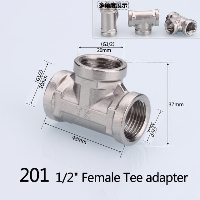 1/2" 3/4" BSP Female Male Thread Tee Type Reducing Stainless steel Elbow Butt joint adapter Adapter Coupler Plumbing fittings|Pipe Fittings - Frontier General Hardware