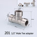 1/2" 3/4" BSP Female Male Thread Tee Type Reducing Stainless steel Elbow Butt joint adapter Adapter Coupler Plumbing fittings|Pipe Fittings - Frontier General Hardware