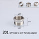 1/2" 3/4" BSP Female Male Thread Tee Type Reducing Stainless steel Elbow Butt joint adapter Adapter Coupler Plumbing fittings|Pipe Fittings - Frontier General Hardware