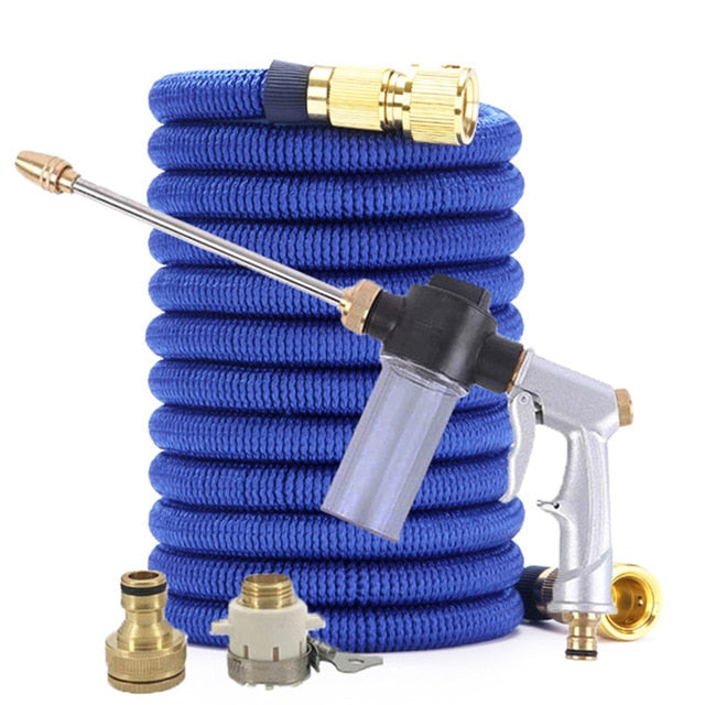 Water Gun Garden Hose Adjustable Nozzle Telescopic Magic Hose High Pressure Power Washing Machine Garden flower Cleaning Sprayer|Garden Hoses & Reels - Frontier General Hardware