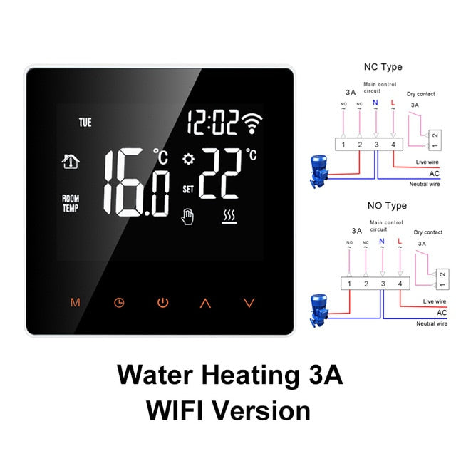 Tuya Smart Life WiFi Thermostat Temperature Controller for Water/Electric floor Heating Water/Gas Boiler Works with Alexa Google|Smart Temperature Control System - Frontier General Hardware
