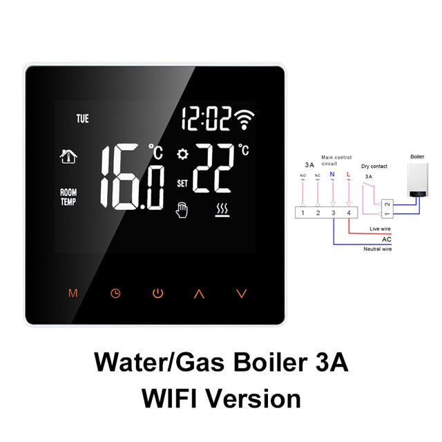 Tuya Smart Life WiFi Thermostat Temperature Controller for Water/Electric floor Heating Water/Gas Boiler Works with Alexa Google|Smart Temperature Control System - Frontier General Hardware