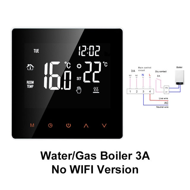 Tuya Smart Life WiFi Thermostat Temperature Controller for Water/Electric floor Heating Water/Gas Boiler Works with Alexa Google|Smart Temperature Control System - Frontier General Hardware