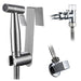 Handheld Brass Black Chrome Brushed Stainless Steel Wall hung Toilet Toilet Bidet Sprayer Corner Drain Valve Kit|Bidets - Frontier General Hardware
