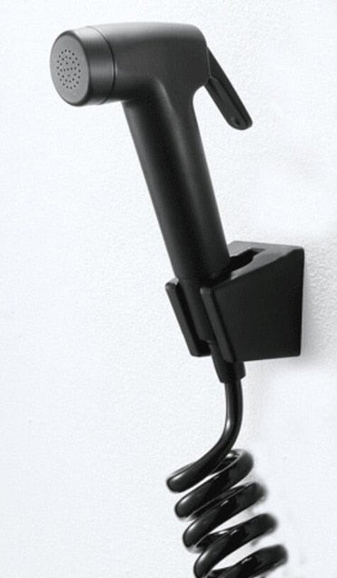 Black Handheld Bidet Spray ABS Shower Sprayer Set Toilet Faucet Shower Bidet With Hose and Holder BD544|Bidets - Frontier General Hardware
