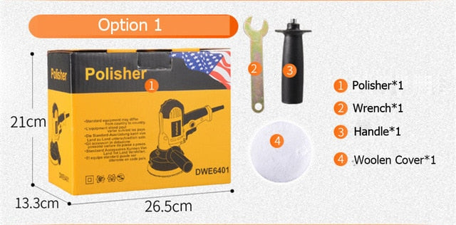 Auto 220V 3700R Electric Car Polisher Machine 700W Auto Polishing Machine Adjustable Speed Sanding Waxing Tools Car Accessories|Polishing & Grinding Materials Set - Frontier General Hardware
