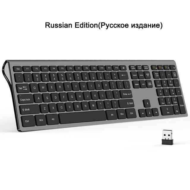 SeenDa Thin 2.4G Wireless Keyboard for Laptop Desktop Scissors Switch Keyboard for Windows Mac OS Full Size 109 Keys Keyboard|Keyboards