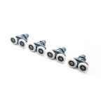 4pcs 8pcs/set Diameter 23mm 25mm ABS Plastic Adjustable Double Swinging Pulley Wheel Shower Cabin Sliding Door Hardware Roller|shower cabin|cabin showerrollers door shower