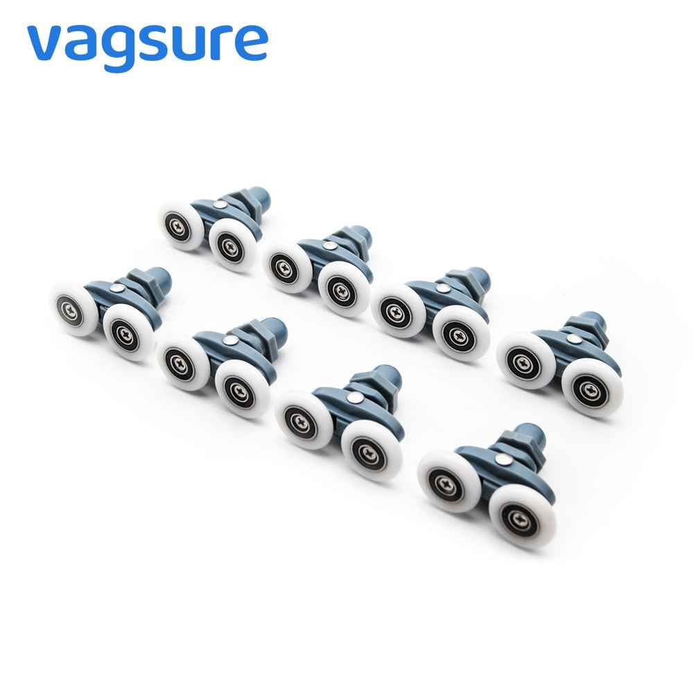 4pcs 8pcs/set Diameter 23mm 25mm ABS Plastic Adjustable Double Swinging Pulley Wheel Shower Cabin Sliding Door Hardware Roller|shower cabin|cabin showerrollers door shower