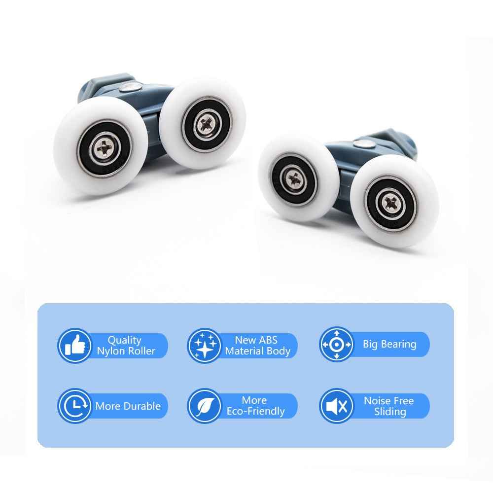 4pcs 8pcs/set Diameter 23mm 25mm ABS Plastic Adjustable Double Swinging Pulley Wheel Shower Cabin Sliding Door Hardware Roller|shower cabin|cabin showerrollers door shower