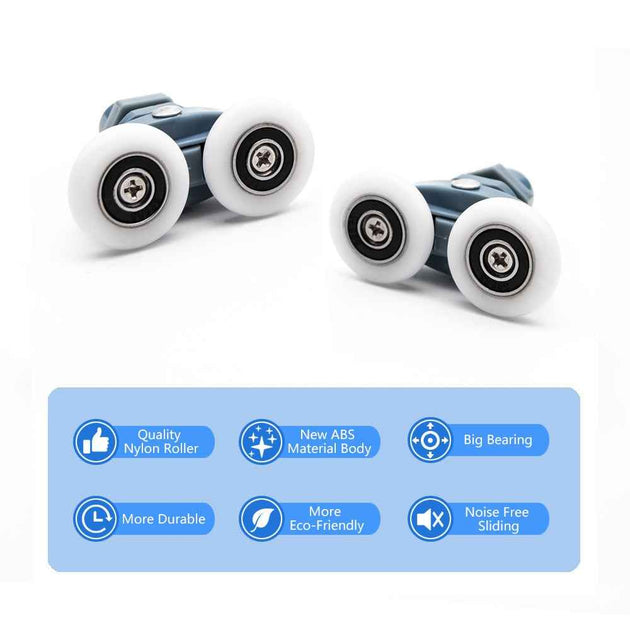 4pcs 8pcs/set Diameter 23mm 25mm ABS Plastic Adjustable Double Swinging Pulley Wheel Shower Cabin Sliding Door Hardware Roller|shower cabin|cabin showerrollers door shower