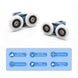 4pcs 8pcs/set Diameter 23mm 25mm ABS Plastic Adjustable Double Swinging Pulley Wheel Shower Cabin Sliding Door Hardware Roller|shower cabin|cabin showerrollers door shower