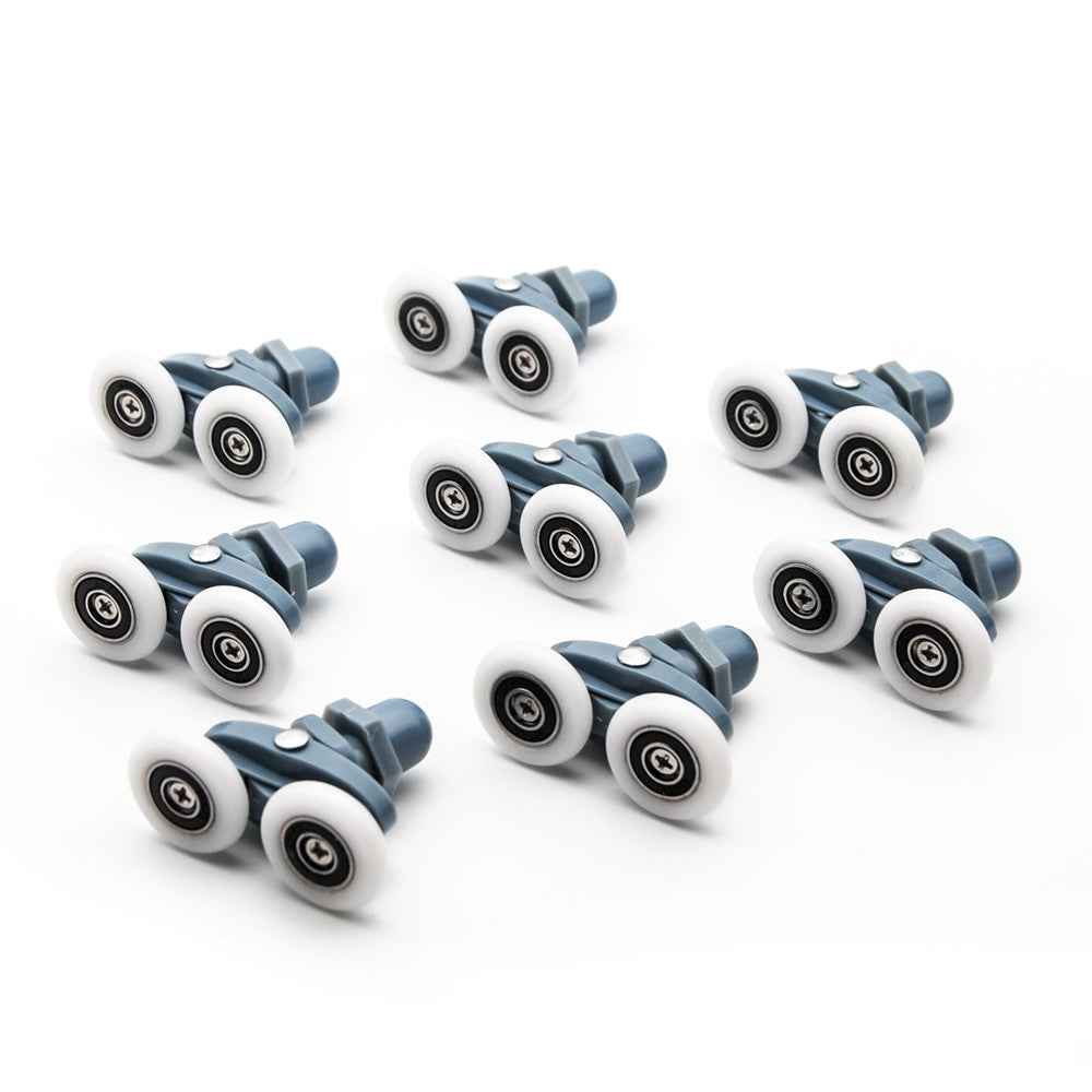 4pcs 8pcs/set Diameter 23mm 25mm ABS Plastic Adjustable Double Swinging Pulley Wheel Shower Cabin Sliding Door Hardware Roller|shower cabin|cabin showerrollers door shower