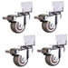 4pcs Furniture Casters Wheels Soft Rubber Swivel Caster Quite Roller wheels for trolley Baby Crib Bed Wheels Household Accessory|Casters