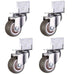 4pcs Furniture Casters Wheels Soft Rubber Swivel Caster Quite Roller wheels for trolley Baby Crib Bed Wheels Household Accessory|Casters