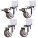 4pcs Furniture Casters Wheels Soft Rubber Swivel Caster Quite Roller wheels for trolley Baby Crib Bed Wheels Household Accessory|Casters