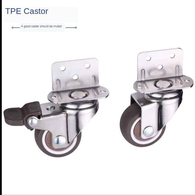 4pcs Furniture Casters Wheels Soft Rubber Swivel Caster Quite Roller wheels for trolley Baby Crib Bed Wheels Household Accessory|Casters