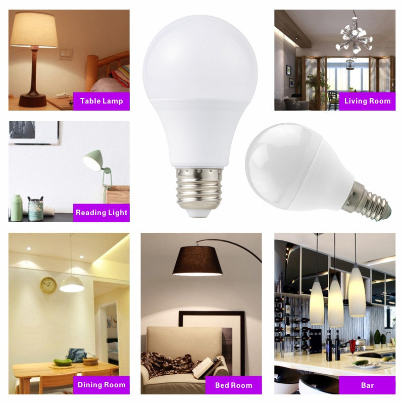 4 Pieces LED Bulbs E27 E14 Set 3W To 20W AC 200 240V SMD2835 Ra85 Warm And Cold White 270 Degree Lifespan 50000 Hours Frontier General Hardware