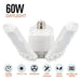 LED Garage Light 360 Degrees Deformable Ceiling Light For Home Warehouse Workshop Folding Three Leaf Deformation Lamp AC85 265V|Industrial Lighting - Frontier General Hardware