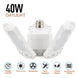 LED Garage Light 360 Degrees Deformable Ceiling Light For Home Warehouse Workshop Folding Three Leaf Deformation Lamp AC85 265V|Industrial Lighting - Frontier General Hardware