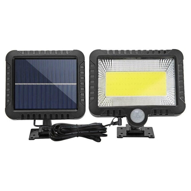 120/128 COB LED Solar Light PIR Motion Sensor Outdoor Lighting Garage Security Light Garden Decoration Solar Wall Lamp Spotlight|Solar Lamps - Frontier General Hardware