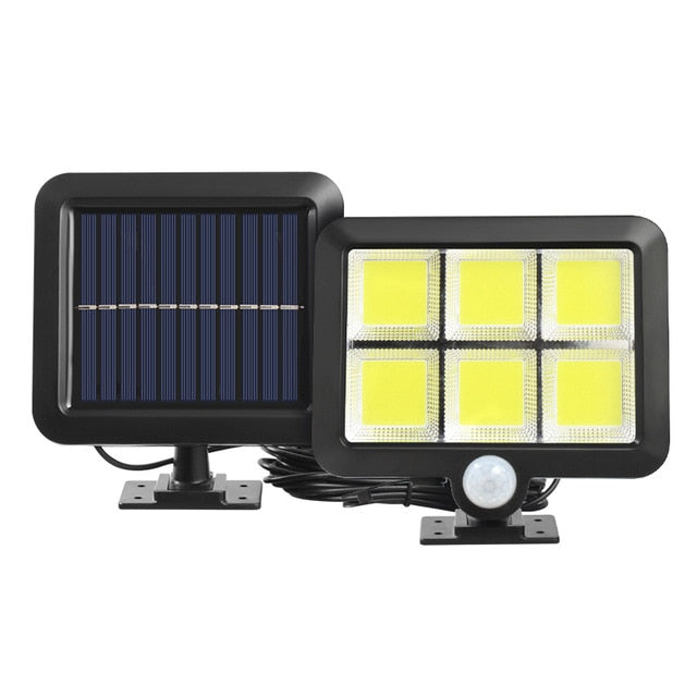 120/128 COB LED Solar Light PIR Motion Sensor Outdoor Lighting Garage Security Light Garden Decoration Solar Wall Lamp Spotlight|Solar Lamps - Frontier General Hardware