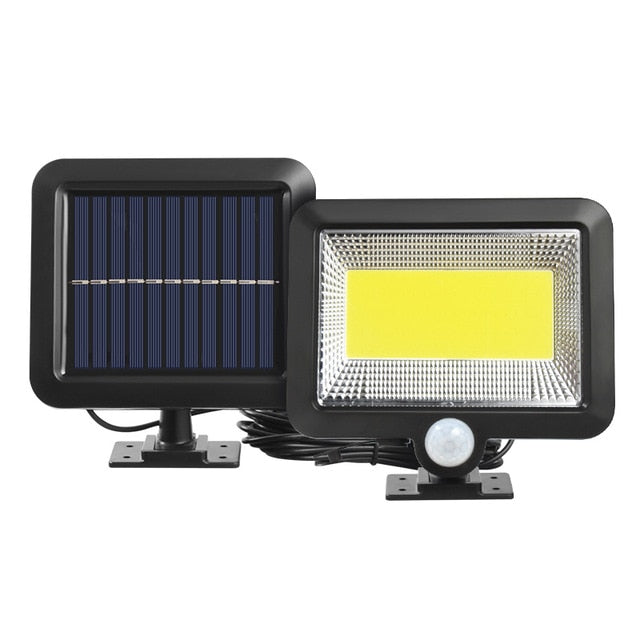 120/128 COB LED Solar Light PIR Motion Sensor Outdoor Lighting Garage Security Light Garden Decoration Solar Wall Lamp Spotlight|Solar Lamps - Frontier General Hardware