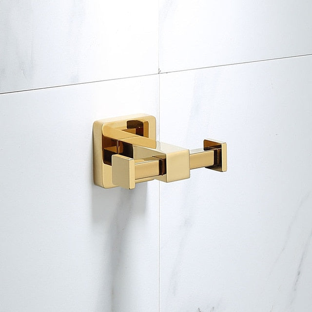 Luxury Golden Bathroom Brass Hardware Sets Towel Rack Paper holder Toilet Brush Holder Towel Holder hook Row hook Activity bar|Bath Hardware Sets - Frontier General Hardware
