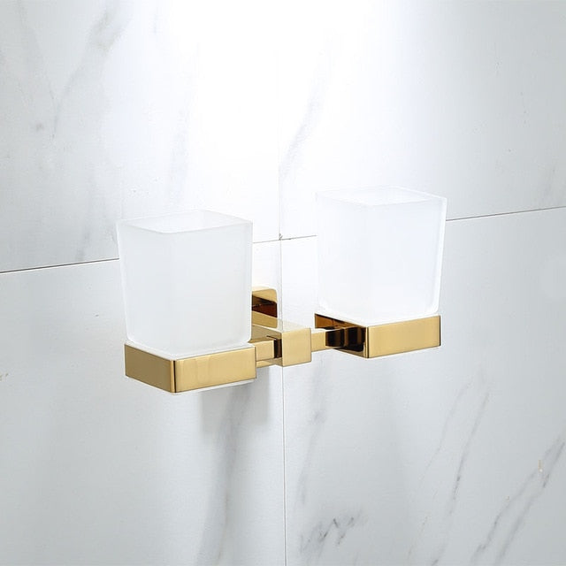 Luxury Golden Bathroom Brass Hardware Sets Towel Rack Paper holder Toilet Brush Holder Towel Holder hook Row hook Activity bar|Bath Hardware Sets - Frontier General Hardware