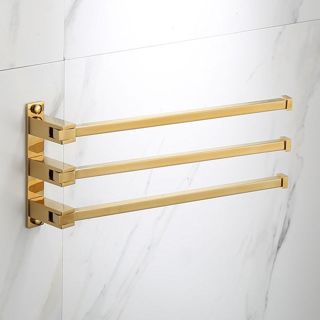 Luxury Golden Bathroom Brass Hardware Sets Towel Rack Paper holder Toilet Brush Holder Towel Holder hook Row hook Activity bar|Bath Hardware Sets - Frontier General Hardware